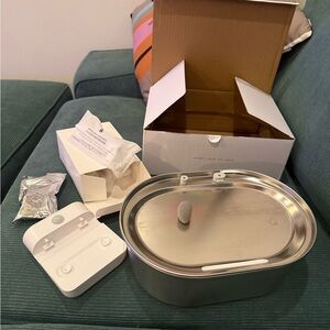 UahPet Zero Stainless Steel Wireless Pet Water Fountain extra filters & Sponges